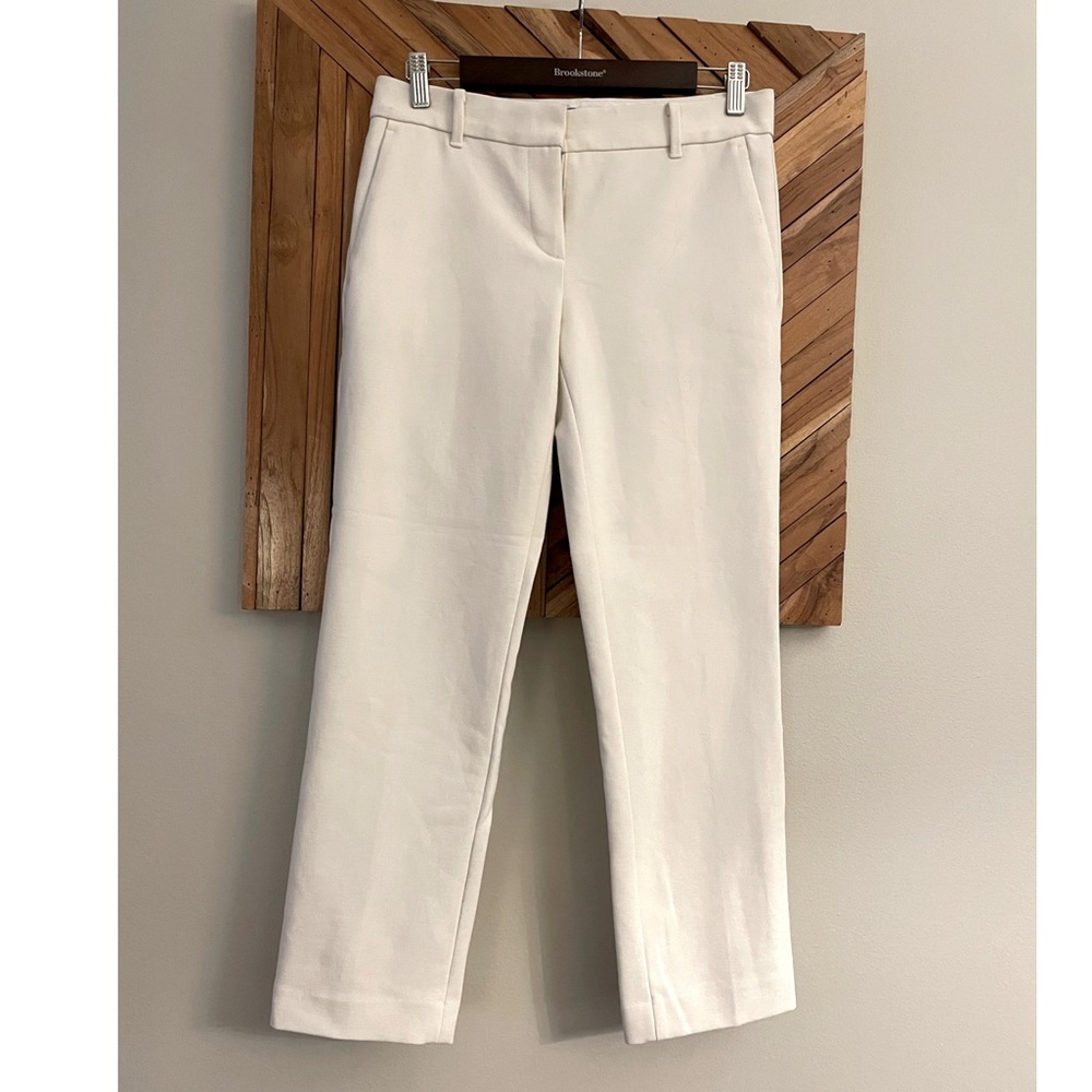 Straight leg ivory trousers